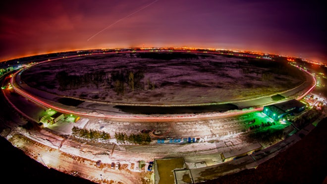 Tevatron at night